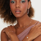 Geometric Square Link Necklace - Modern Elegance