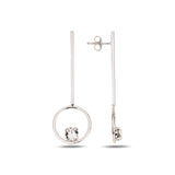 Sterling Silver Swarovski Crystal Drop Earrings - Sparkling Ring Design