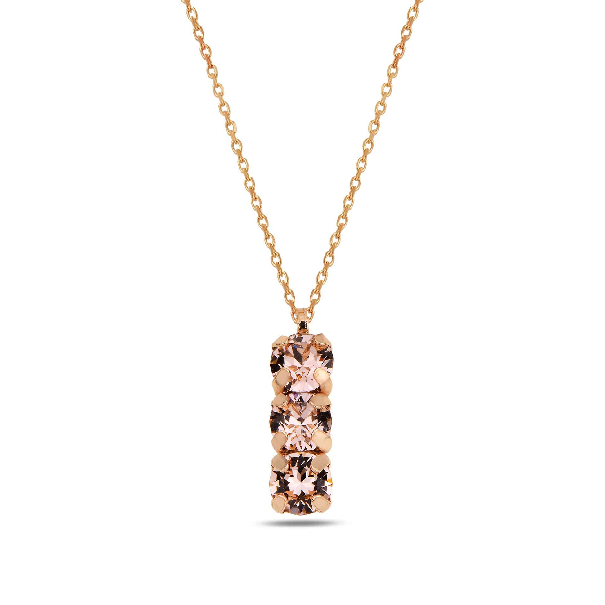 Lustrous Metal Trio Necklace - Modern Minimalist Design