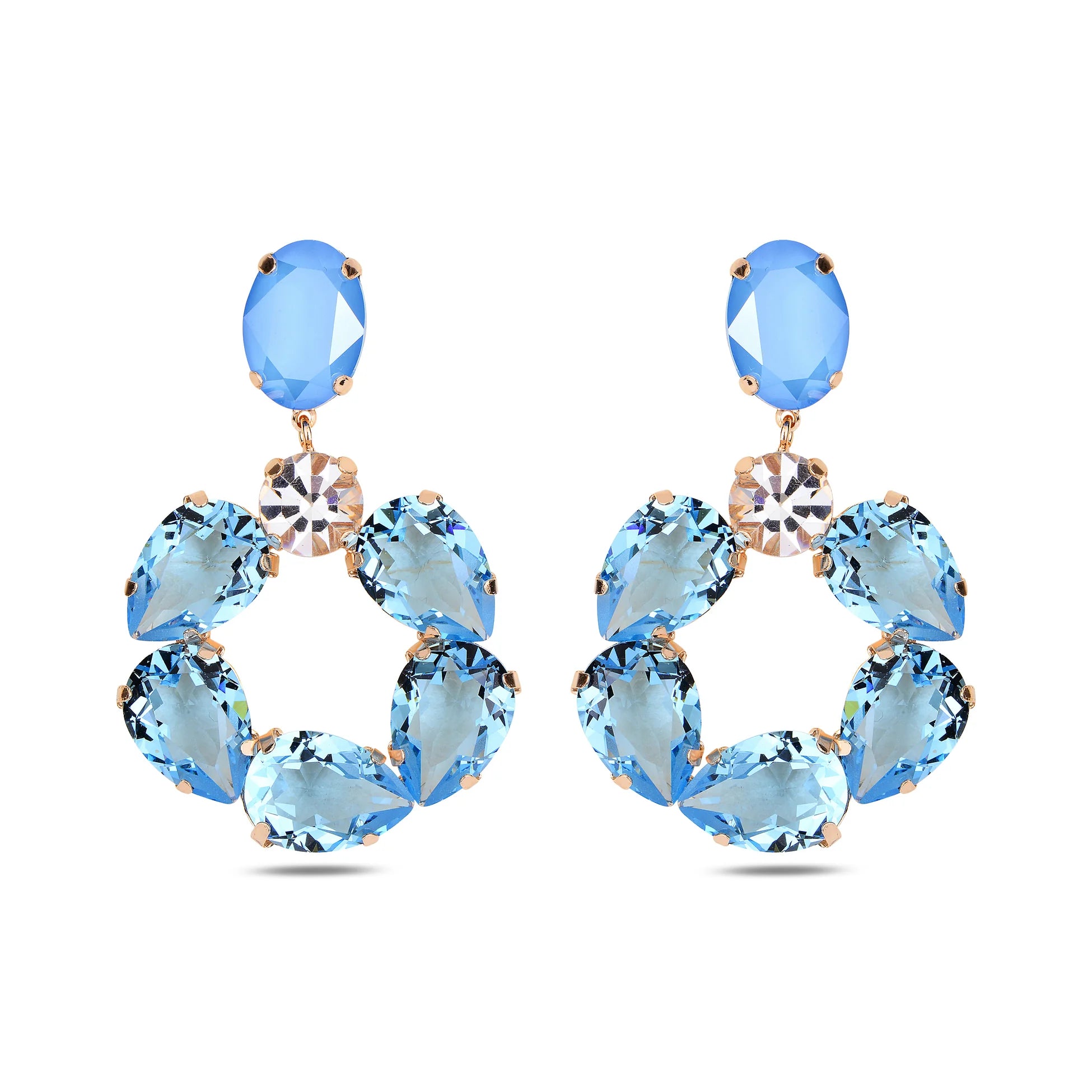 Elegant Hoop Earrings - Dazzling Sparkle & Iconic Pera Style