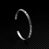 Sterling Silver Vector Bracelet - Contemporary Geometric Artistry