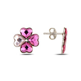 Sparkling Clover Threader Earrings - Fortuna Lucky Charm