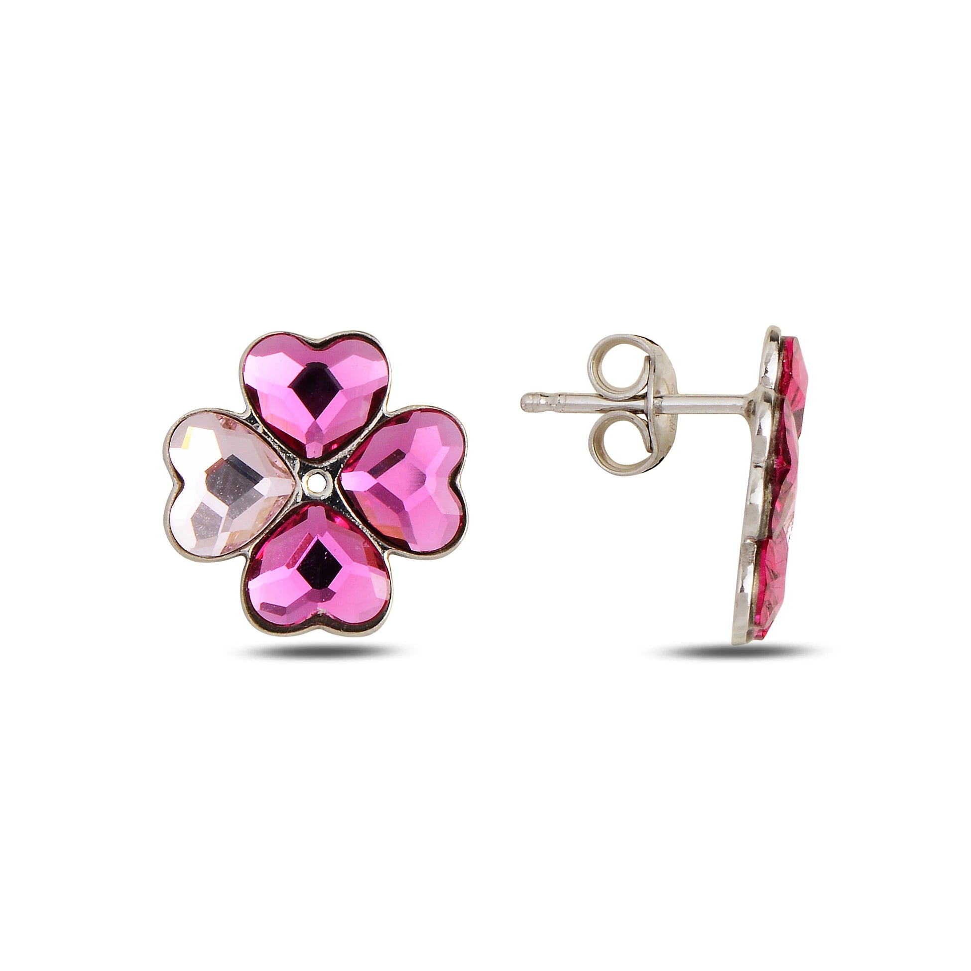 Sparkling Clover Threader Earrings - Fortuna Lucky Charm