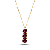 Lustrous Metal Trio Necklace - Modern Minimalist Design