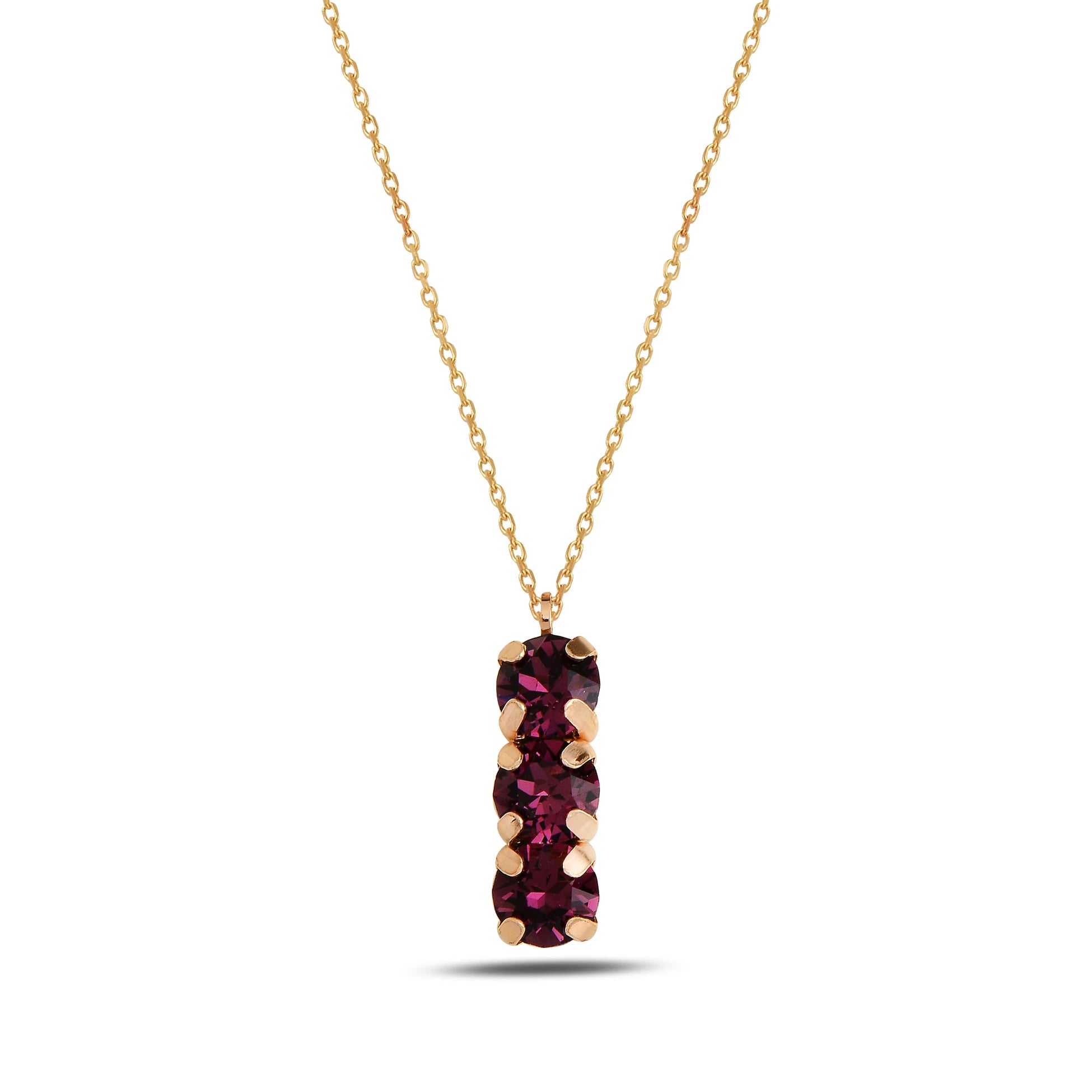 Lustrous Metal Trio Necklace - Modern Minimalist Design