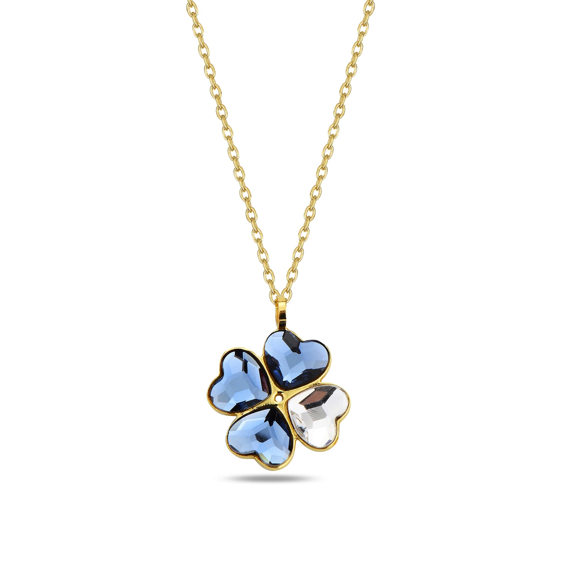 Sparkling Four-Leaf Clover Necklace - Fortuna Luck Charm