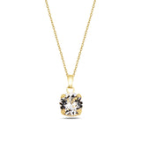 Brilliant Stone Pendant Necklace - Minimalist Everyday Sparkle