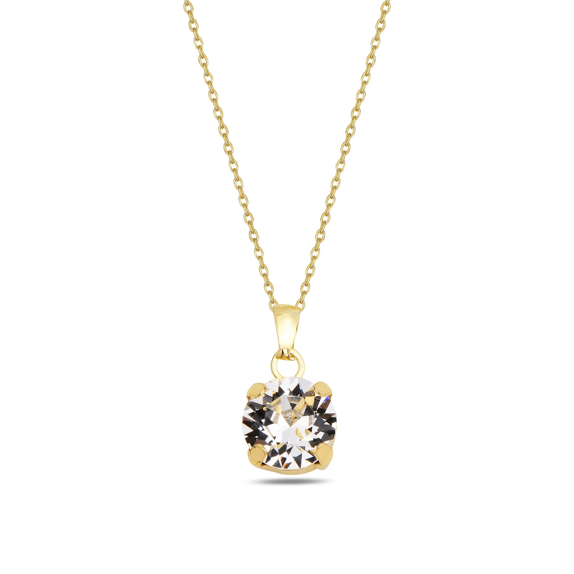 Brilliant Stone Pendant Necklace - Minimalist Everyday Sparkle