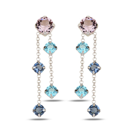 Elegant Fluid Dangle Earrings - Modern Italian Style