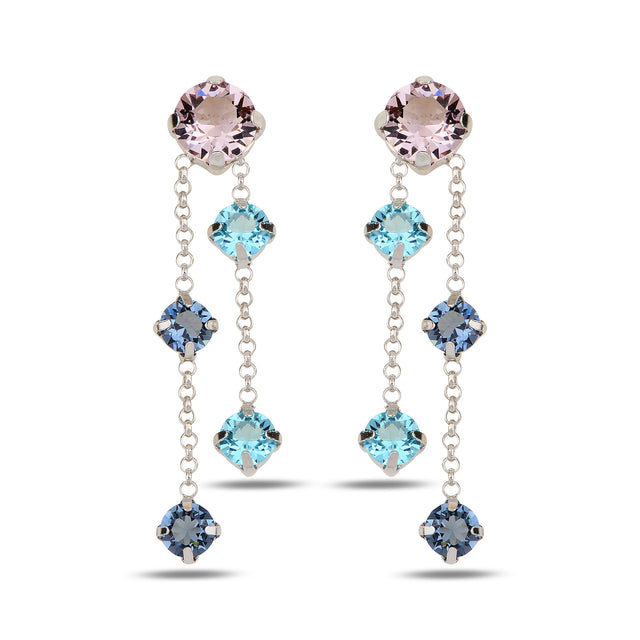 Elegant Fluid Dangle Earrings - Modern Italian Style