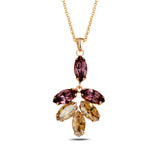 Sterlingsilber Swarovski Kristall Kronleuchter Halskette – Blumenblüte