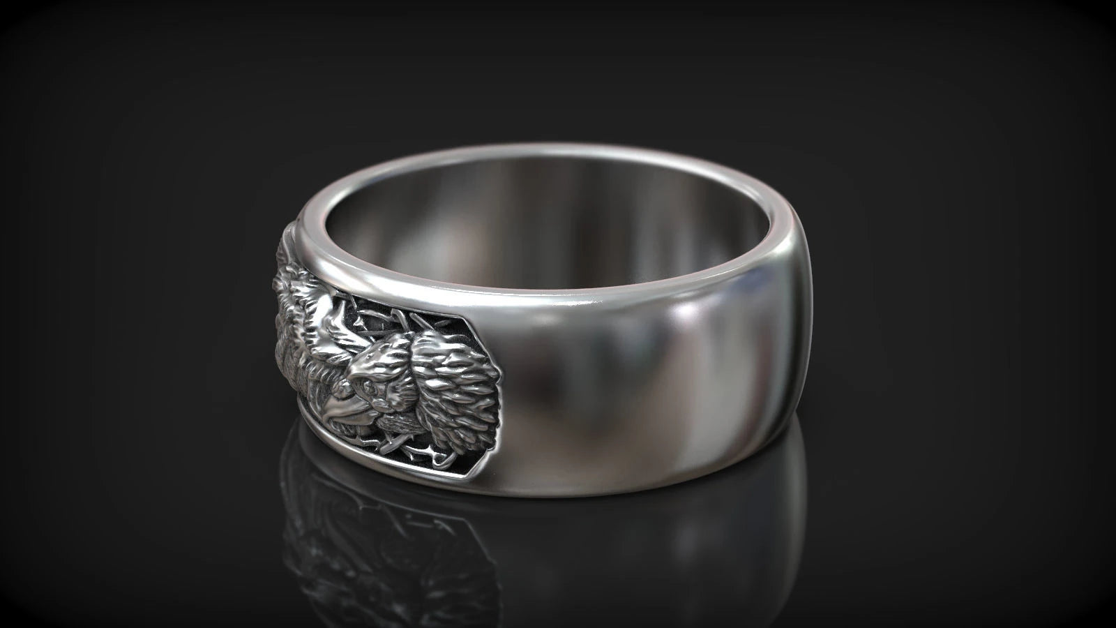 Rebellion Wings Statement Ring