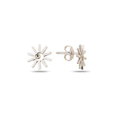 Sterling Silver Swarovski Crystal Stud Earrings - Minimalist Elegance