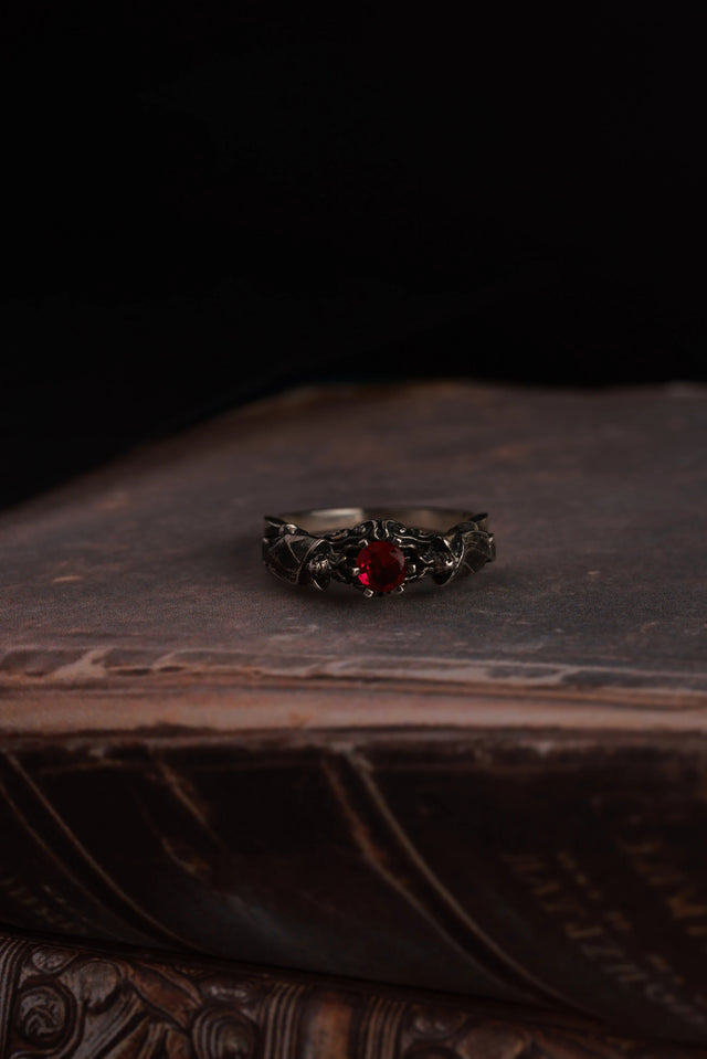 Sparkling Crystal Bat Statement Ring