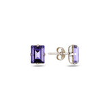 Pendientes Elegantes de Baguette - Diseño Minimalista con Brillo Luminoso