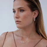 Elegant Pendant Necklace - Fluid Ocean-Inspired Design