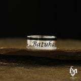 Enamel Band Ring - Black & White Contemporary Design