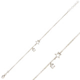 Rose Gold Plated Sterling Silver Bracelet - Star Design with Swarovski Crystals