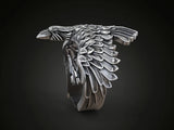 Artisan Crafted Raven Motif Statement Ring