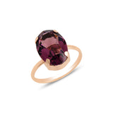 Sterling Silver Oval Swarovski Crystal Ring - Elegant Sparkle
