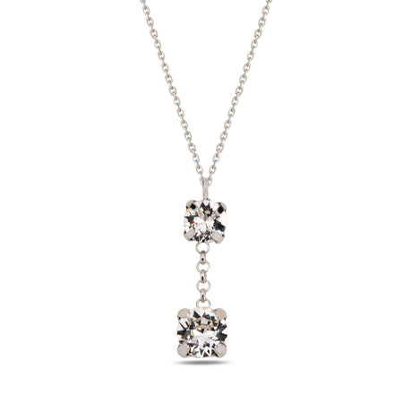 Voluminous Oval Cut Crystal Chain Necklace - Timeless Elegance