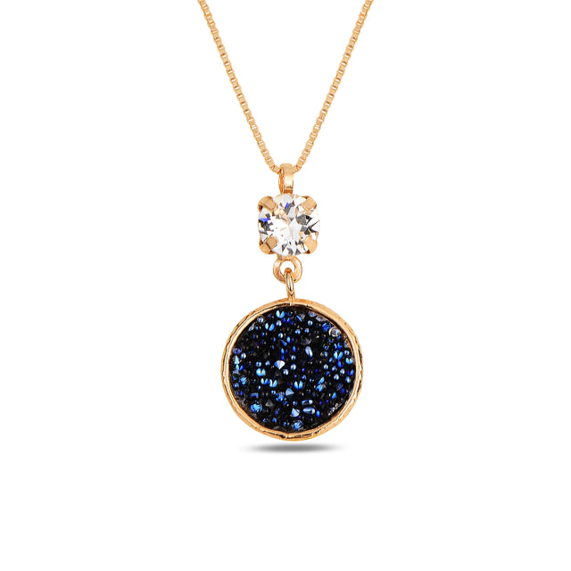 Brilliant Solitaire Pendant Necklace - Modern Circular Mondo Design