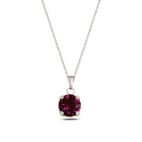 Brilliant Stone Pendant Necklace - Minimalist Everyday Sparkle