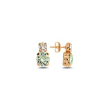 925 Sterling Silver Swarovski Crystal Duo Earrings - Minimalist Sparkle