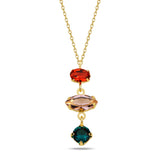 Lustrous Metal Trio Necklace - Modern Minimalist Design