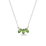 Sterling Silver Swarovski Crystal Necklace - Marquise Cut Neptune