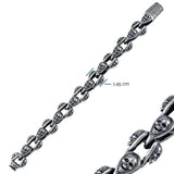 Sterling Silver Skull Bracelet - Bold Statement