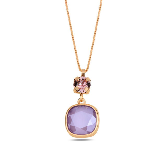 Delicate Iris Flower Pendant Necklace - Feminine & Chic