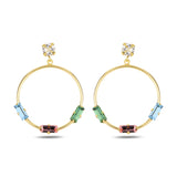 Elegant Trio Earrings - Distinctive Three-Element Design