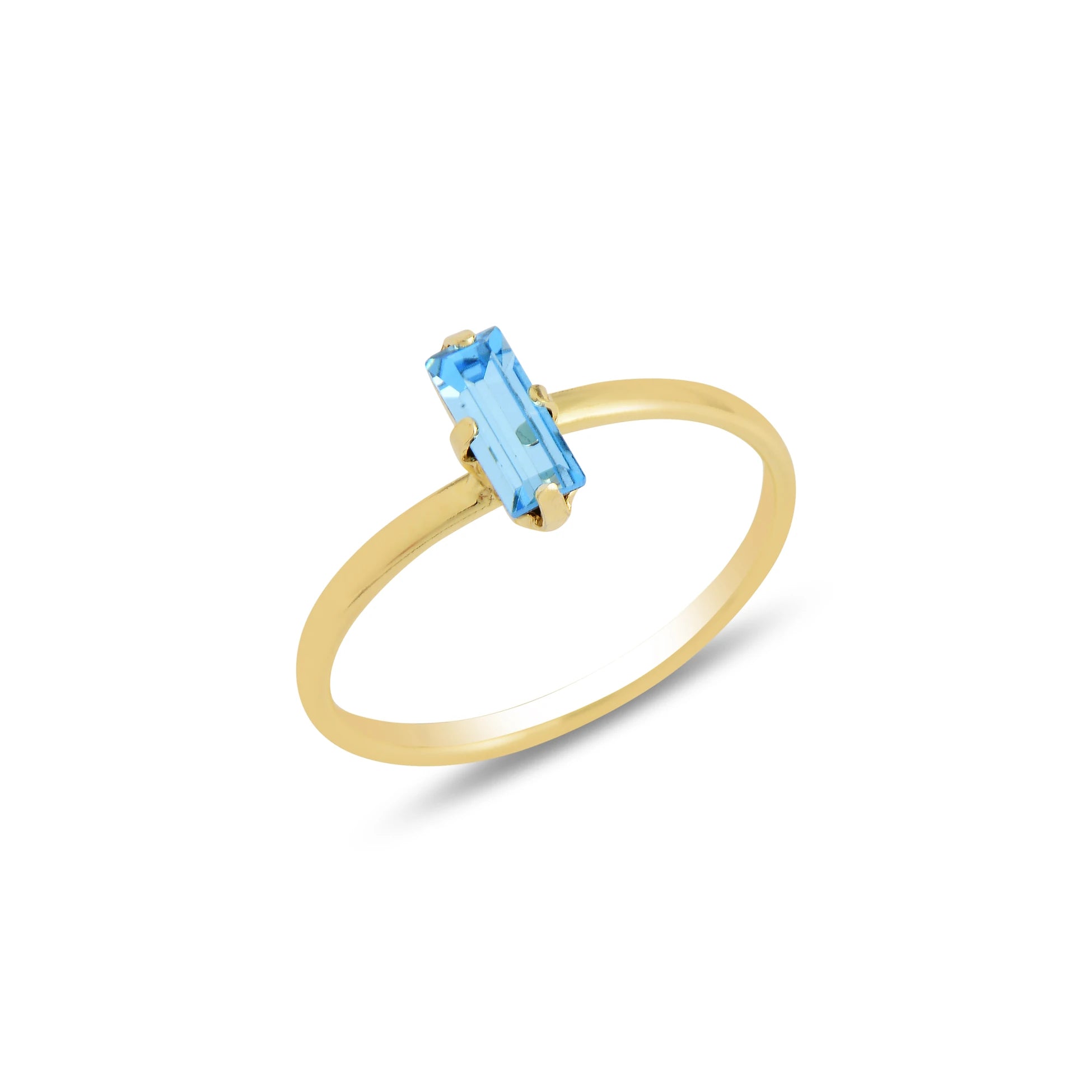 Minimalist Sparkling Stone Ring - Everyday Elegance