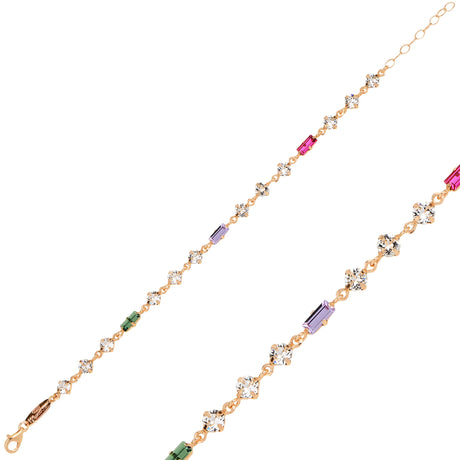 Dainty Row Bracelet - Continuous Sparkle Line Design