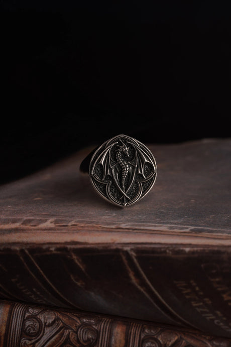 Professional Dragon Motif Statement Ring