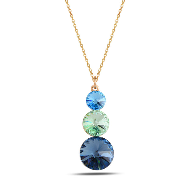 Classic Trilogy Stone Pendant Necklace - Punto Collection