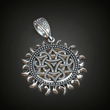 Artisan Crafted Pagan Sun Medallion Necklace