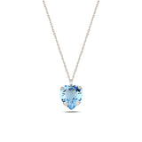 Yellow Gold Plated Sterling Silver Swarovski Crystal Love Necklace