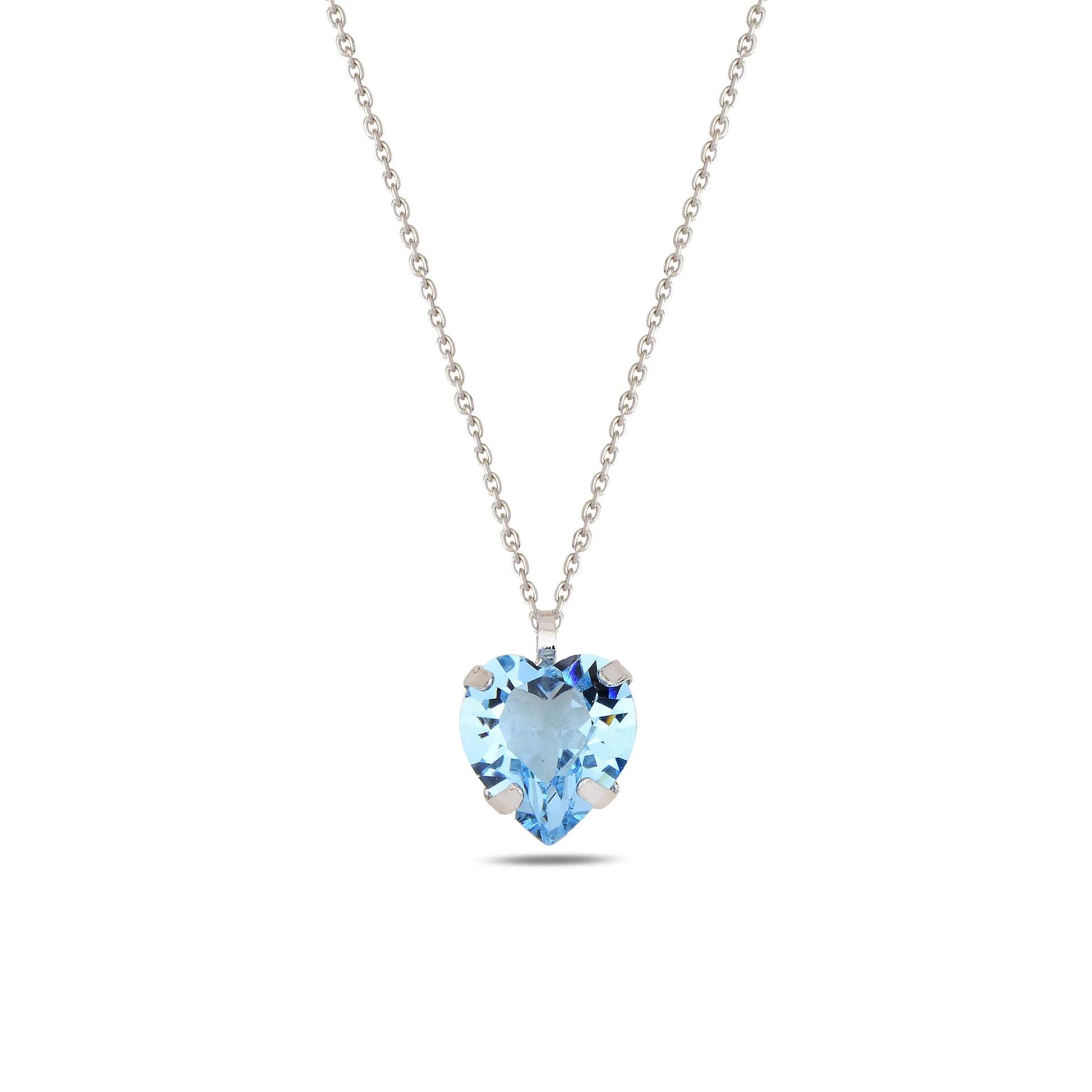 Yellow Gold Plated Sterling Silver Swarovski Crystal Love Necklace