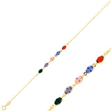 Sparkling Half-Eternity Bracelet - Rounded Elegance Design
