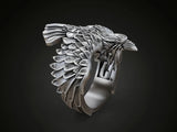 Artisan Crafted Raven Motif Statement Ring