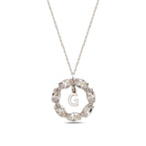 Collar de Plata de Ley con Letras y Cristales Swarovski Marquise