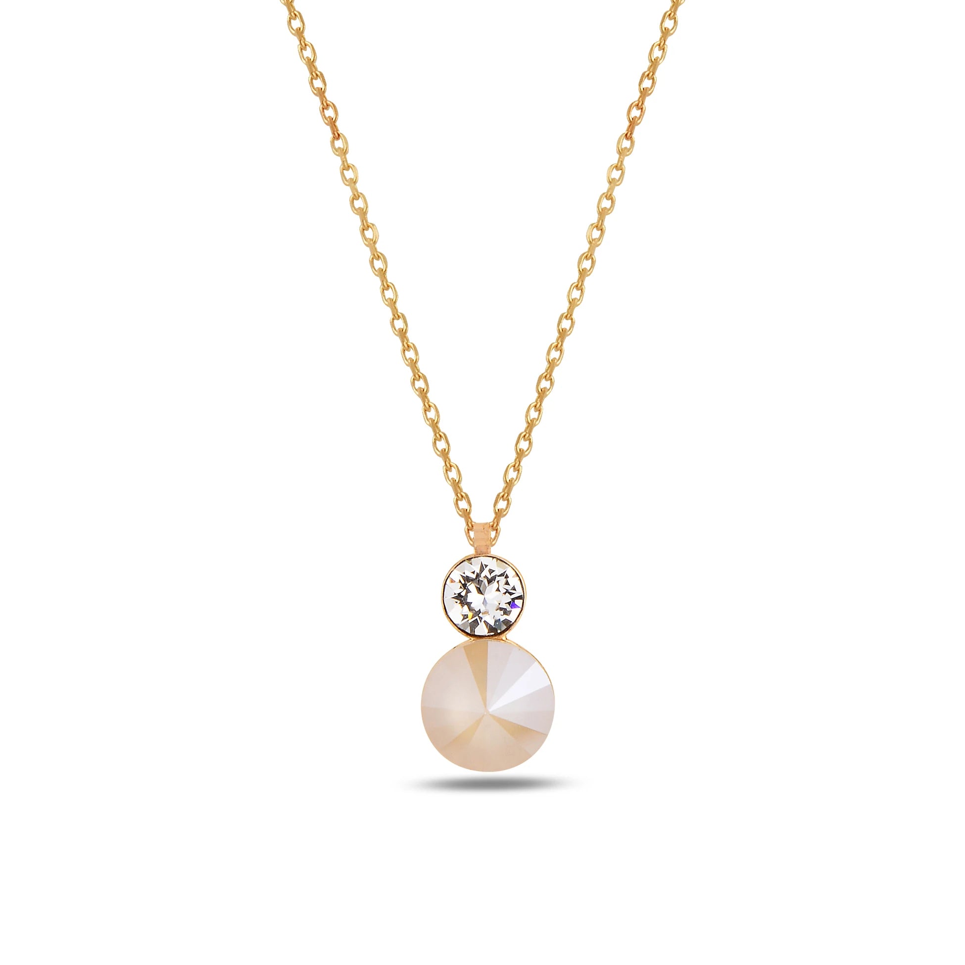 Sterling Silver Solitaire Necklace - Elegant Punto Design