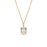 Midi Solitaire Pendant Necklace - Classic Elegance