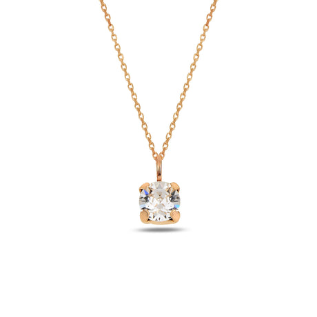 Midi Solitaire Pendant Necklace - Classic Elegance