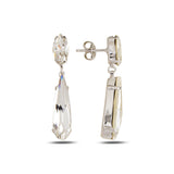 Rose Gold Plated Sterling Silver Dangle Earrings - Marquise & Pear Cut