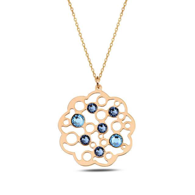 Polished Metal Medallion Necklace - Inspired by Life, Enduring Style