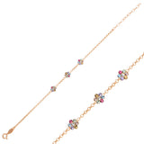 Sterling Silver Swarovski Flower Bracelet - Minimalist Elegance