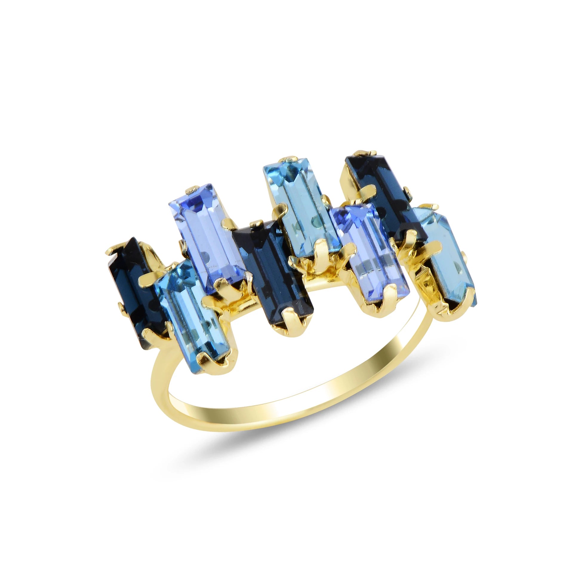 Sparkling Double Baguette Ring - Elegant Minimalist Design